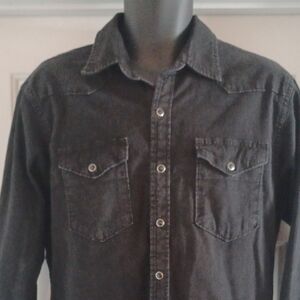 Wrangler Charcoal Casual Button Down Shirt